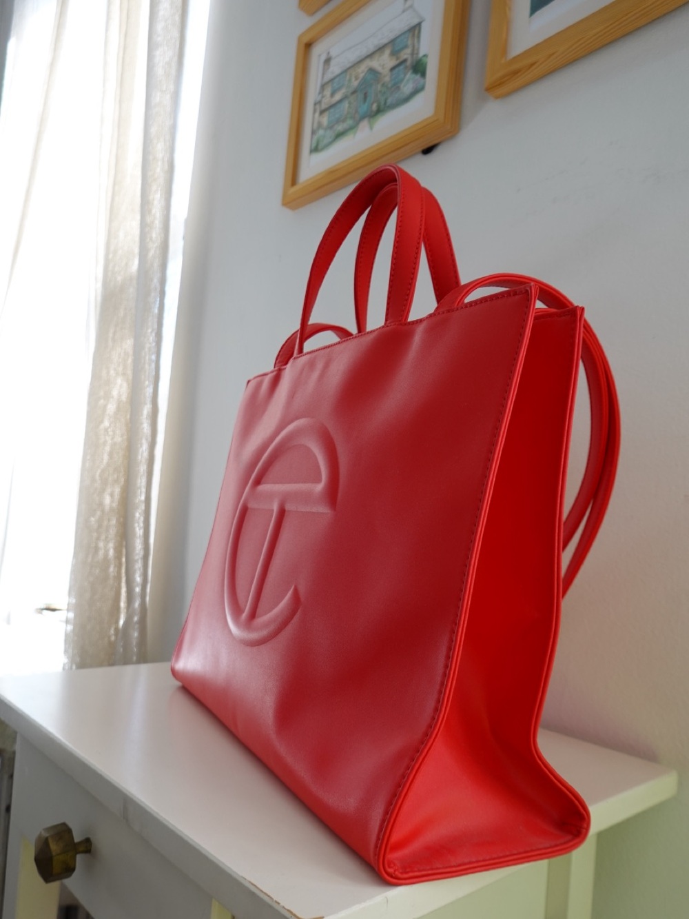 Telfar Medium Shopping Bag in Red - Picture 2 of 7